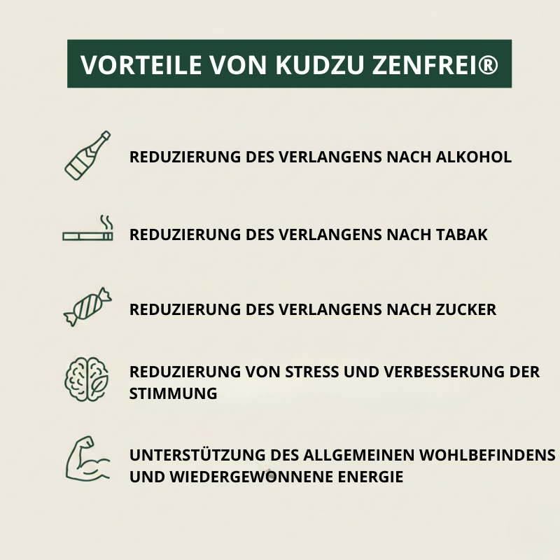 Kudzu Zenfrei – Reduziert starkes Verlangen und Reizbarkeit – 100 % natürlich