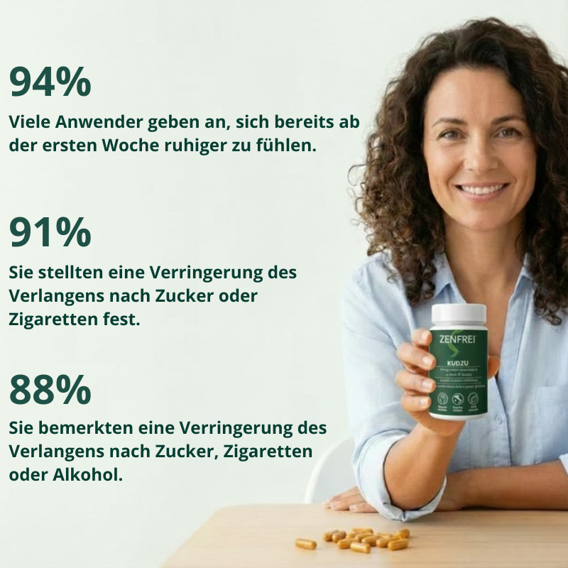 Kudzu Zenfrei – Reduziert starkes Verlangen und Reizbarkeit – 100 % natürlich